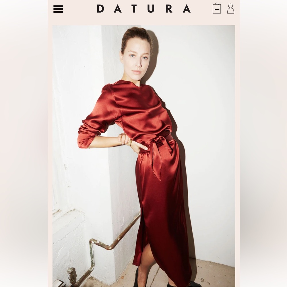 Datura Ruby Red Ava Dress (silk)